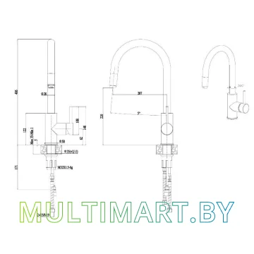 Смеситель Haiba HB71304-3 картинка 2